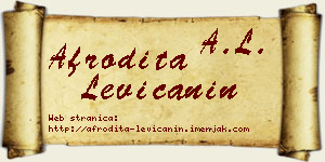 Afrodita Levičanin vizit kartica
